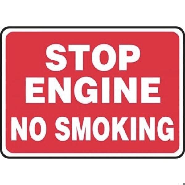 Accuform SAFETY SIGN STOP ENGINE NO SMOKING MSMK999VS MSMK999VS - main